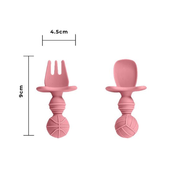 Silicone Baby Spoon and Fork Set