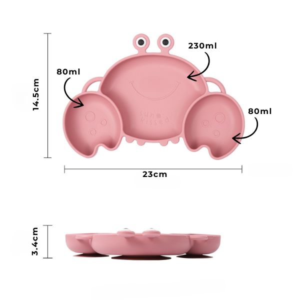 Silicone Suction Crab Plate