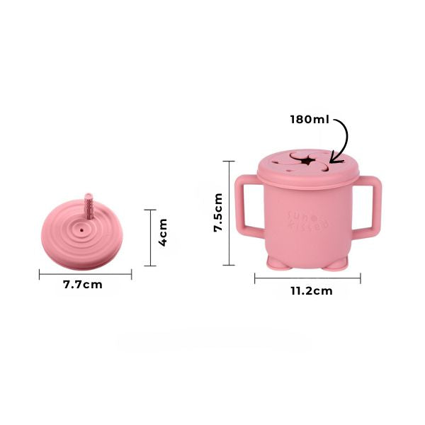 Silicone 2-in-1 Snack and Straw Cup